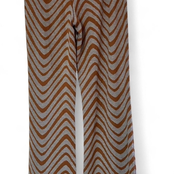 Urban Outfitters SM pants retro flare chevron print blue/brown 70’s - Picture 3 of 3